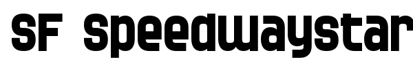 SF Speedwaystar font preview